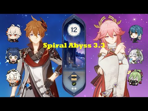 Childe International & Yae Miko Hyperbloom | Spiral Abyss 3.3 Floor 12 (9 Stars) | Genshin Impact