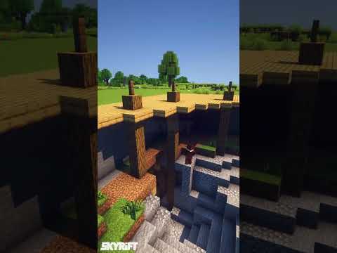Mine with Bungalow in Minecraft | #Shorts Timelapse