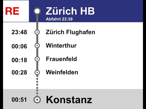 Thurbo Ansagen » RegioExpress Begrüssung in Zürich HB nach Konstanz (2023) | SLBahnen