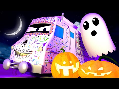 Den svävande Halloween-PARADEN i Tågstaden! – Tåget Troy i Tågstaden | Tecknade byggserier för barn
