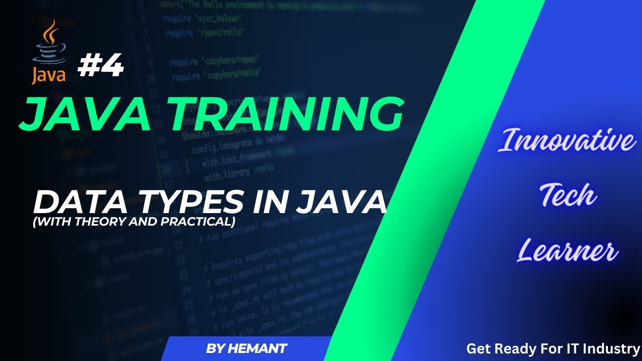 4 Java Data Types | Java Tutorial | Beginners | #javaforbeginners #javaprogramming #educationalvideo