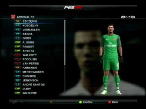 PES 2012 (Arsenal 12/13 Kit)