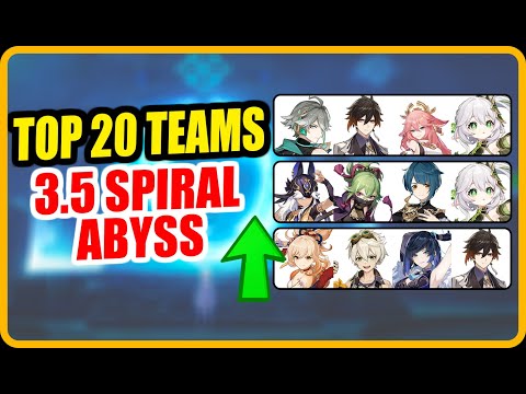 TOP 20 TEAMS 3.5 Spiral Abyss Best Teams | Genshin Impact