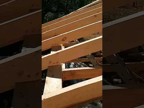How to Install Simple Rafters Yourself #homestead #homeconstruction #build #housebuilding