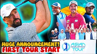 Peter Finch IS SCARED!! His first PRO GOLF START!!