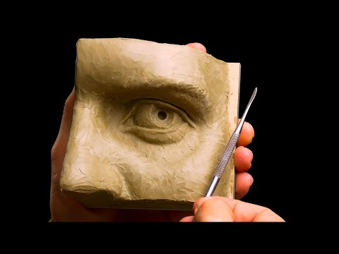 Sculpting the Eye time lapse. 3 hour Eye Sculpture.