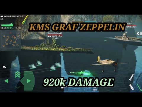 KMS GRAF ZEPPELIN 920K DAMAGE and BEST MOMENTS