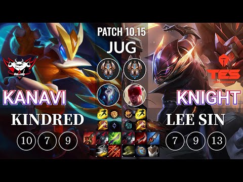 JDG Kanavi Kindred vs TES knight Lee Sin Jungle - KR Patch 10.15