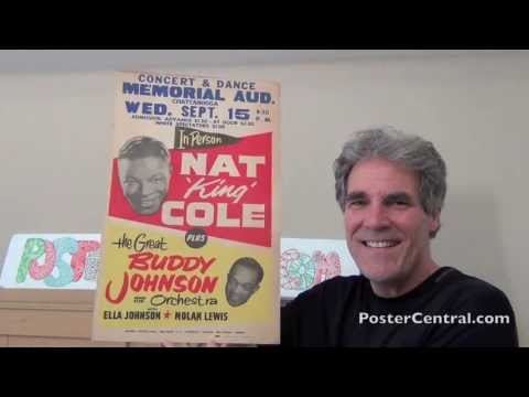Nat King Cole Concert Poster 1950s "White Spectators" Section