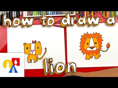 How To Draw A Cartoon Lion - YouTube