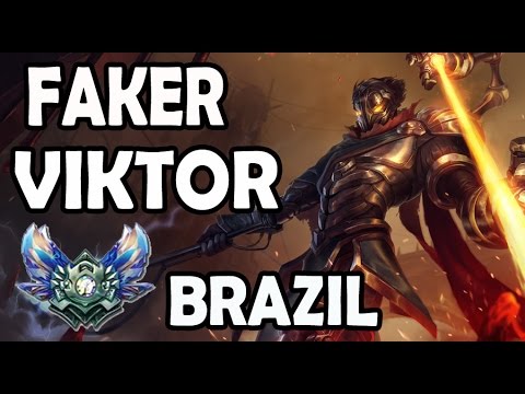 SKT T1 Faker VIKTOR vs TALIYAH MID Ranked Diamond Brazil