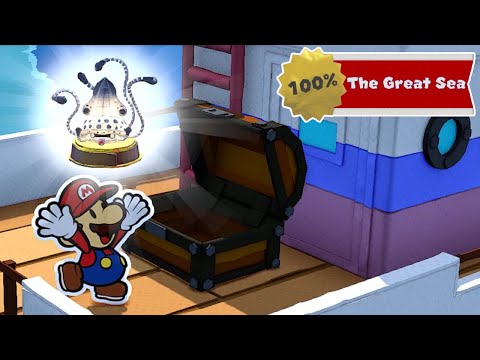 Paper Mario The Origami King - 100% Walkthrough - The Great Sea
