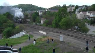 preview picture of video '(GREAT smoke AND sound!) Nickel Plate 765 storms through Jeannette, PA 5/13/2013.'
