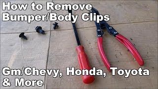 How to Remove Bumper Retaining Clips (Removing GM/Chevy, Honda, Toyota Auto Body Fasteners))