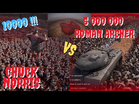 THE FEAT OF ONE: How Chuck Norris Dealt with Five Million ARCHERS GAME UEBS2 #uebs2 #battlesimulator
