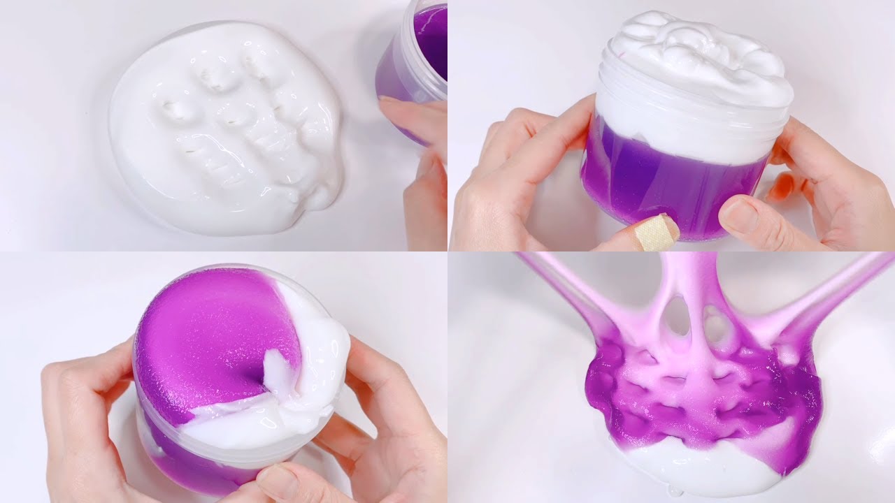 【ASMR】ボンドスライムとアイシースライムを混ぜる【音フェチ Slime 슬라임】