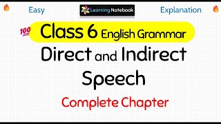 Class 6 Direct and Indirect Speech | Class 6 English Grammar Direct and Indirect Speech