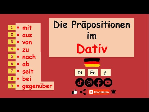 9 Präpositionen im Dativ |Deutsch lernen: mit Beispielen |einfach erklärt A2-B1-B2