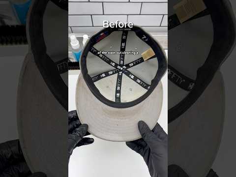 Cleaning a sweat stain New Era fitted hat #fittedcap #howtocleanhats #mlbcaps #hatcleaning