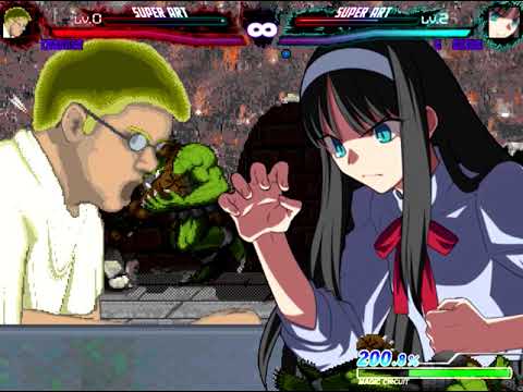Mugen Request Giant Angry German Kid (Crasher) Vs Giant Akiha