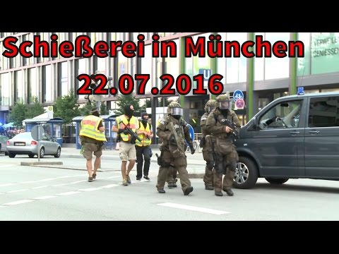 AMOKLAUF in München -  (WARNUNG VIDEOMATERIAL)