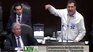 Aplasta diputado del PT a secretario de Comunicaciones y Transporte en su comparecencia