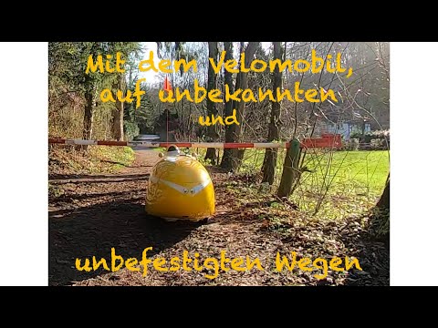 With a velomobile along unknown earth trails through the romantic Anger Valley