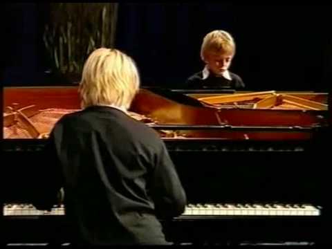  Arthur and Lucas Jussen   Andante Mozart kv316   Concert for two pianos 2007