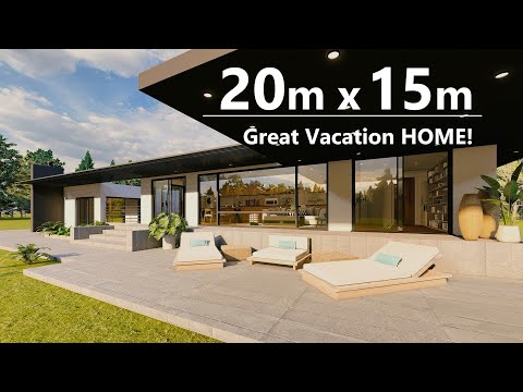 20m x 15m Big House for Vacation, Big Rooms for Relaxing