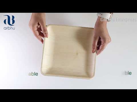 Biodegradable Areca Leaf Plates 8 inch Square