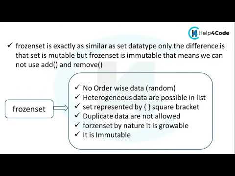 21 Frozenset In Python Python For Beginners Frozenset Pythonforbeginners Datatypesinpython