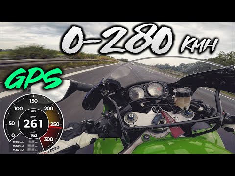 Kawasaki  ZX-9R 0-280 Km/h - GPS - TOP SPEED - ACCELERATION - TIMING