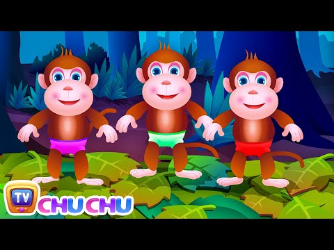 Five Little Monkeys Jumping On The Bed | Part 1 - The Naughty Monkeys | ChuChu TV Kids Songs