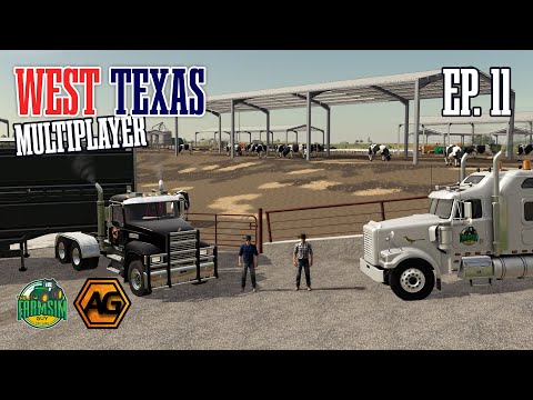 The Cows are Here at Last!! - West Texas Multiplayer - Episode 11 -  FS19