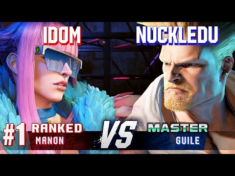 SF6 ▰ IDOM (#1 Ranked Manon) vs NUCKLEDU (Guile) ▰ High Level Gameplay