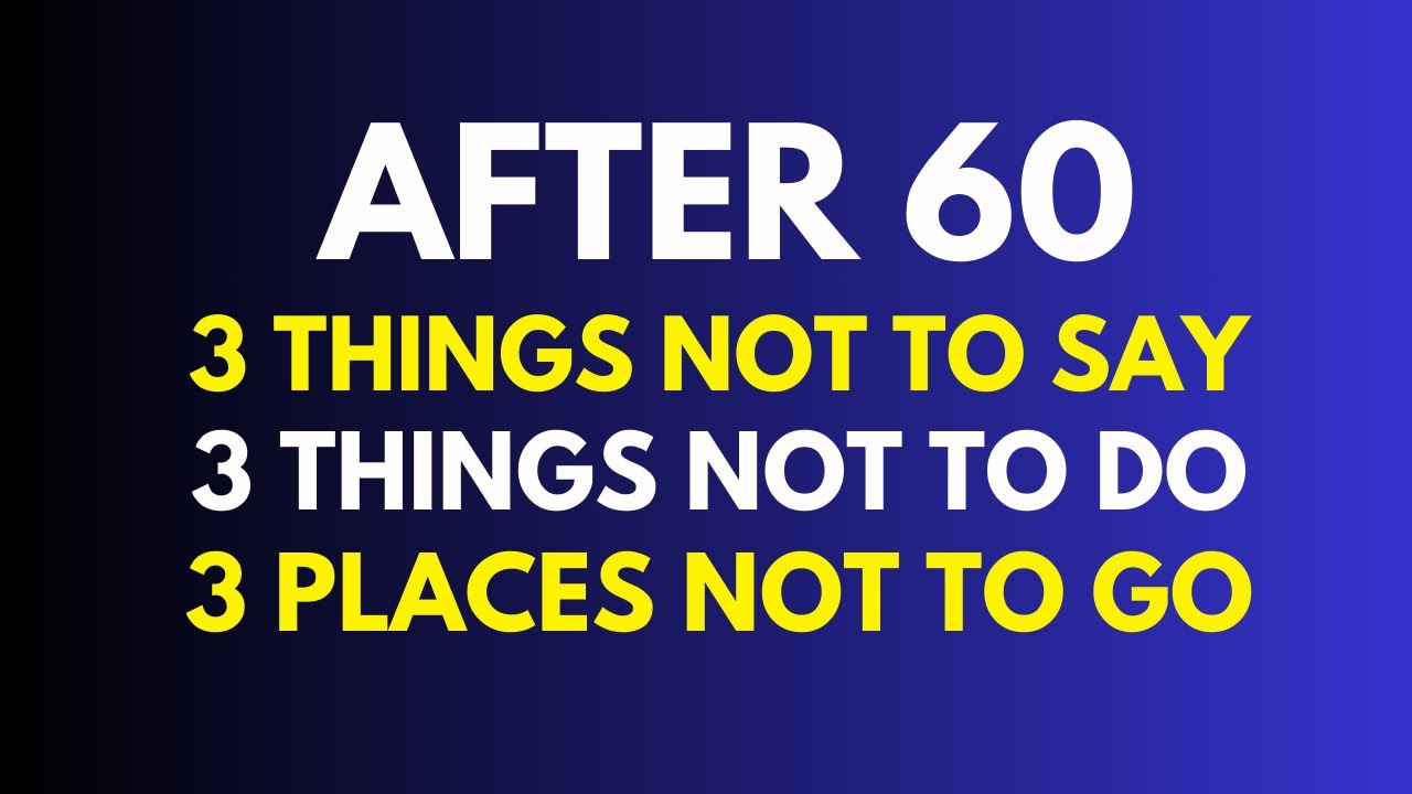 When You Grow Old 3 things not to say, 3 things not to do, and 3 places not to go Best Speech Jordan