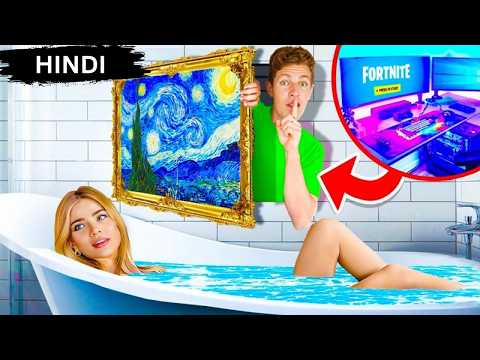 I Built a SECRET Room to Hide from my Girlfriend! | Ben Azelart Hindi