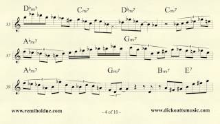 Remi Bolduc transcription : Dick Oatts solo on Intersecting Lines