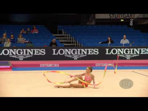 Jelizaveta GAMALEJEVA (LAT) 2015 Rhythmic Worlds Stuttgart - Qualifications Ribbon