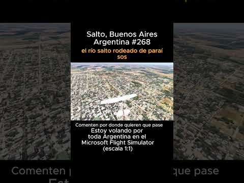 Salto, Buenos Aires desde el Microsoft Flight Simulator #salto #buenosaires #msfs #joaha45