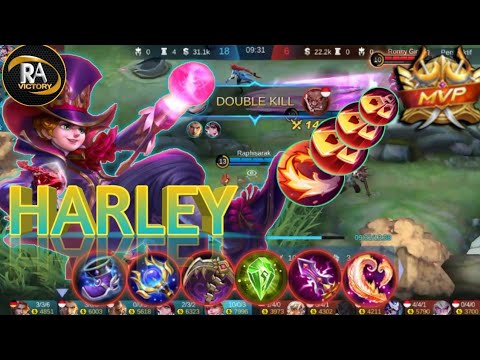 Harley gameplay!!! Harley HyperCarry.! Memang mantap..mobile legends