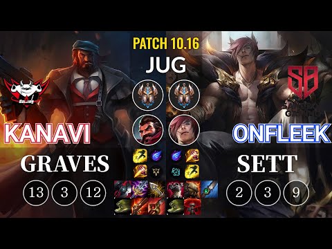 JDG Kanavi Graves vs SB OnFleek Sett Jungle - KR Patch 10.16