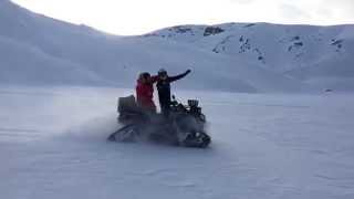 preview picture of video 'Slow motion in Mavrovo, Macedonia, on snow with ATV can-am outlander 1000'