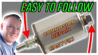 PRO 1990-2008 CHEVY GMC GM FUEL FILTER REPLACEMENT! Save fuel lines and brackets!