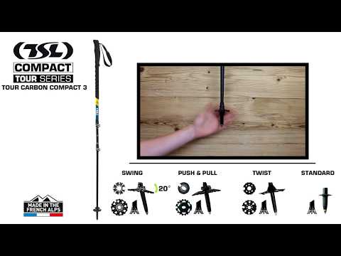 Bâtons De Randonnée TSL Tour Carbon Compact 3 Light Twist - Carbone - 62-125 Cm