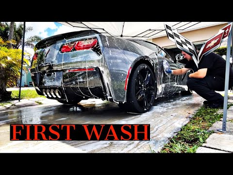 C7 Corvette - First Wash After Coating - Exterior Auto Detailing **ASMR**