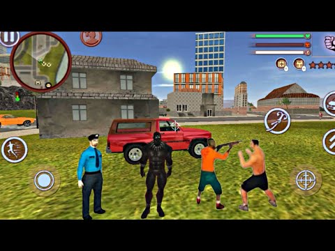 Black Panther Rope Hero Vice Town Crime Simulator #17  - Android Gameplay