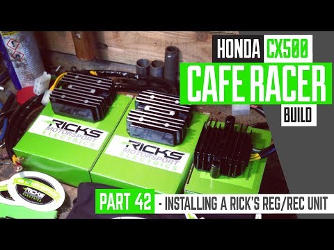 Honda CX500 Cafe Racer Build 42 - Installing a Rick's Motorsport Regulator Rectifier