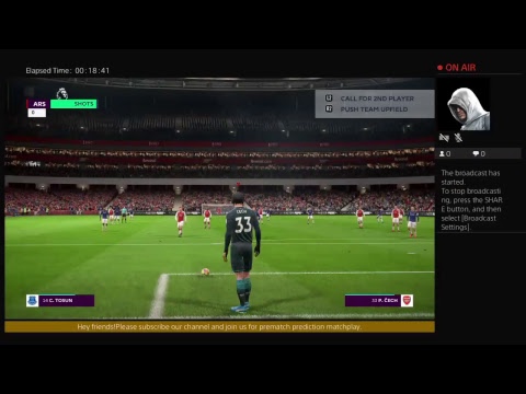 Match of the day  Arsenal vs Everton  FIFA18 Gameplay Live