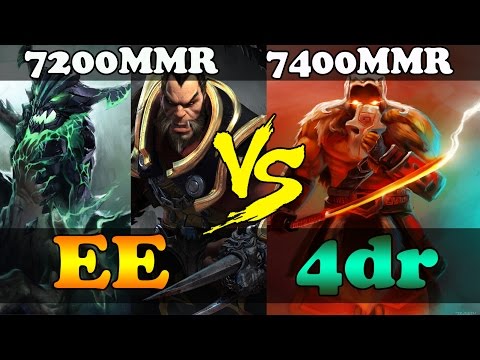 Dota 2 - EternaLEnVy 7200 MMR VS 4dr 7400 MMR  - 2 Games - Ranked Match Gameplay!